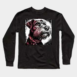 Retro Art Airedale Terrier Dog Lover Long Sleeve T-Shirt